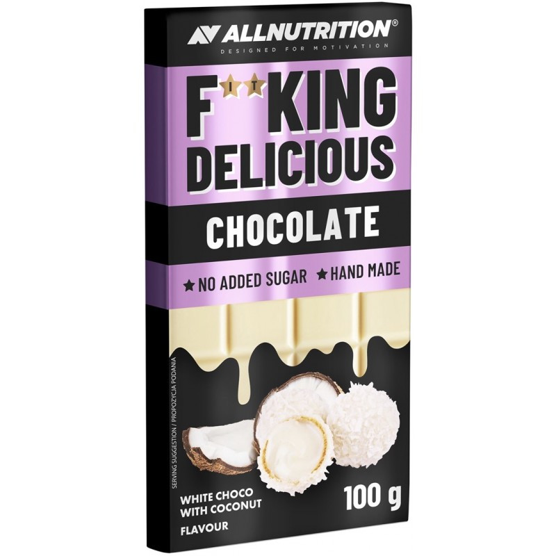 ALLNUTRITION FITKING Delicious Белый шоколад с кокосом, 100 г ALLNUTRITION FITKING Delicious Белый шоколад с кокосом, 100 г