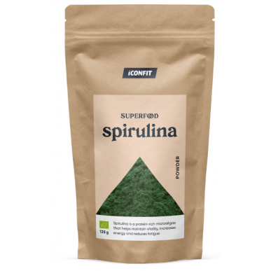 ICONFIT Superfoods Органический порошок спирулины, 125 г – низкокалорийный продукт от ICONFIT, купить в SportFit