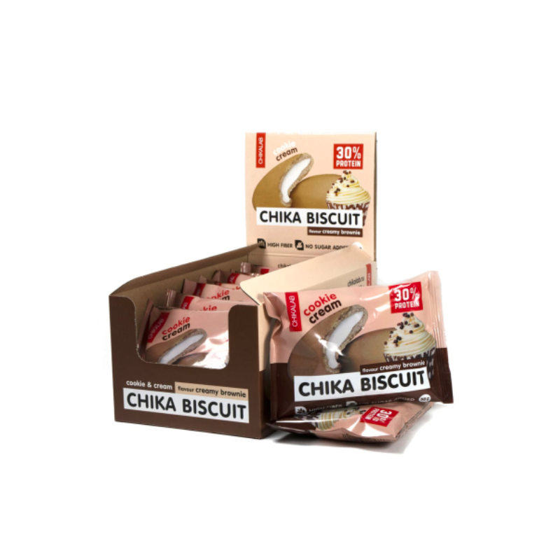 „Chika Biscuit“ „Chikalab“ sausainiai - kreminis pyrago sausainis, 50 g