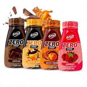 6PAK Syrup ZERO – Raspberry, 500 ml