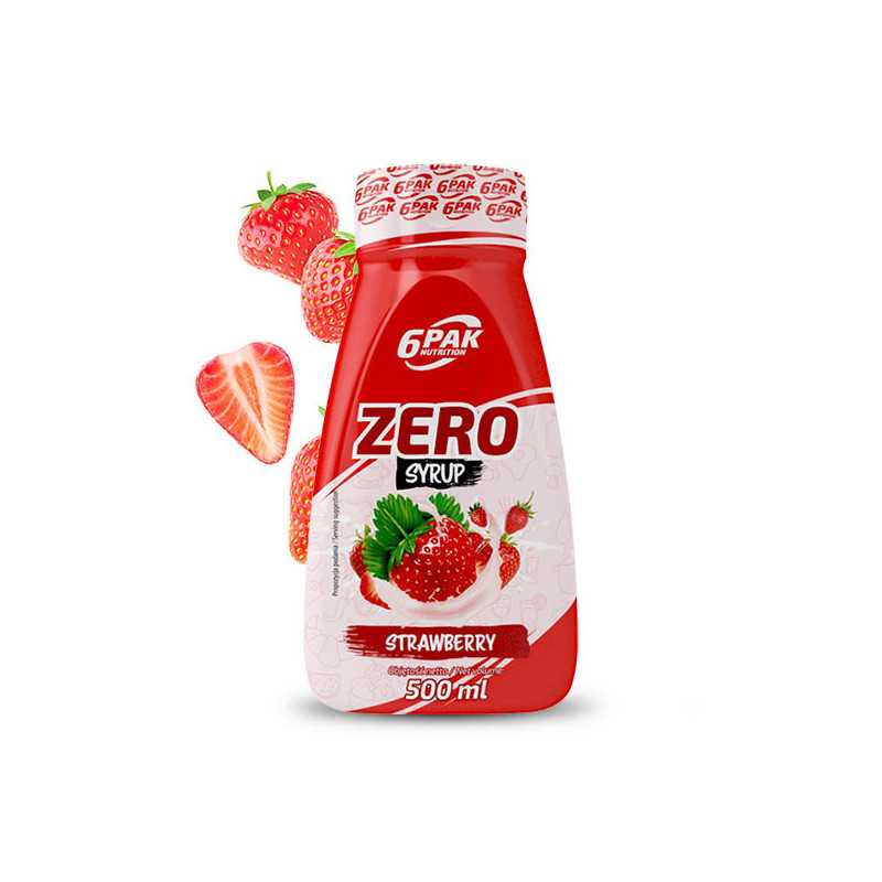 6PAK Syrup ZERO – Strawberry, 500 ml