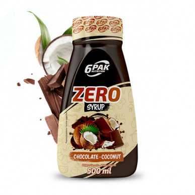 6PAK Сироп ZERO – Шоколад и кокос, 500 мл – низкокалорийный продукт от 6PAK Nutrition, купить в SportFit