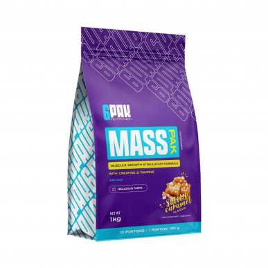 6PAK MASS PAK Гейнер – Солёная карамель, 1000 г – низкокалорийный продукт от 6PAK Nutrition, купить в SportFit