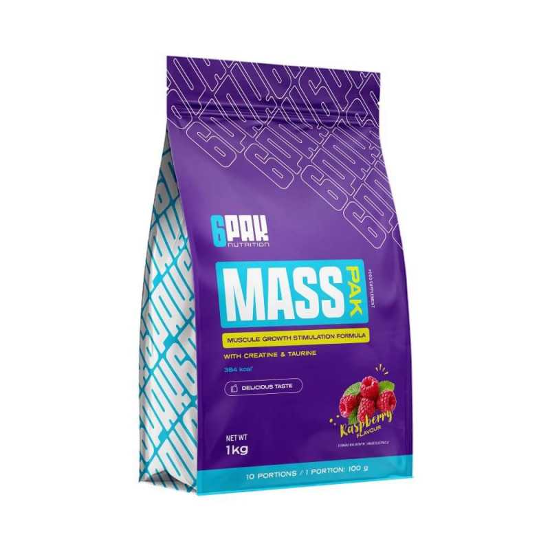 6PAK MASS PAK Гейнер – Малина, 1000 г 6PAK MASS PAK Гейнер – Малина, 1000 г
