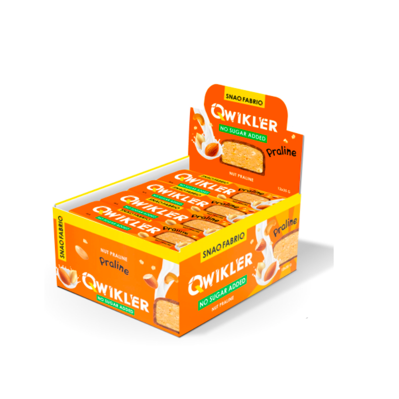 „SNAQ Fabriq Qwikler“ cukraus -nemokamas šokolado baras „Prine“, 35G