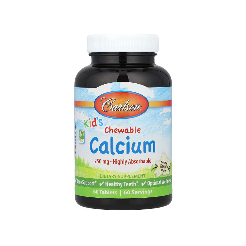 Carlson košļājamā kalcija bērniem, vaniļa - 250 mg Carlson košļājamā kalcija bērniem, vaniļa - 250 mg