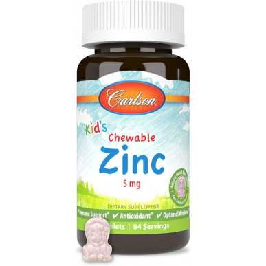 CARLSON Kid's Chewable Zinc, Mixed Berry, N84 – low-calorie product from Carlson, buy in SportFit