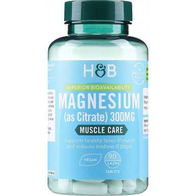 Holandes un Barreta magnija citrāts 300 mg, N90 – madala kalorsusega toode firmalt Holland&Barrett, osta SportFit-ist
