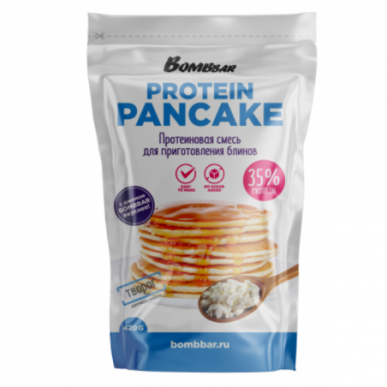 Bombbar Pancakea -sekoitus "Curd", 420 g – madala kalorsusega toode firmalt Bombbar, osta SportFit-ist