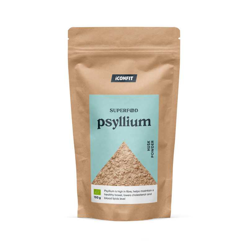 Iconfit Superfoods Organic Psyllium pēdējais pulveris, 150 g