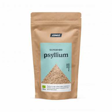 Iconfit Superfoods Organic Psyllium pēdējais pulveris, 150 g – madala kalorsusega toode firmalt ICONFIT, osta SportFit-ist