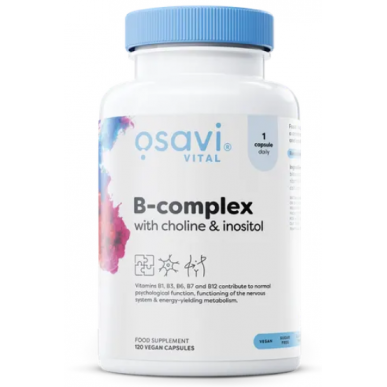 B kompleksas su cholinu ir inozitoliu, N120 – madala kalorsusega toode firmalt Osavi, osta SportFit-ist