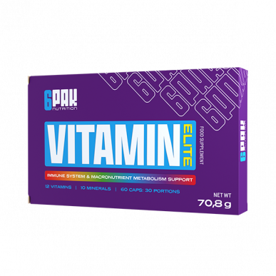 6PAK Vitamin Elite multivitamiini- ja mineraalide kompleks, N60 – madala kalorsusega toode firmalt 6PAK Nutrition, osta SportFit-ist
