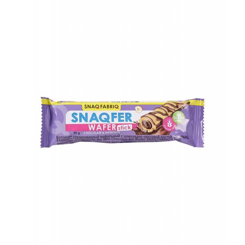 SNAQ FABRIQ SNAQWELL vahvlibatoon šokolaadi-pähklivõiga, 20 g SNAQ FABRIQ SNAQWELL vahvlibatoon šokolaadi-pähklivõiga, 20 g