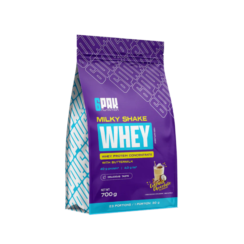 6PAK MILKY SHAKE WHEY, кокос-шоколад - 700 г 6PAK MILKY SHAKE WHEY, кокос-шоколад - 700 г