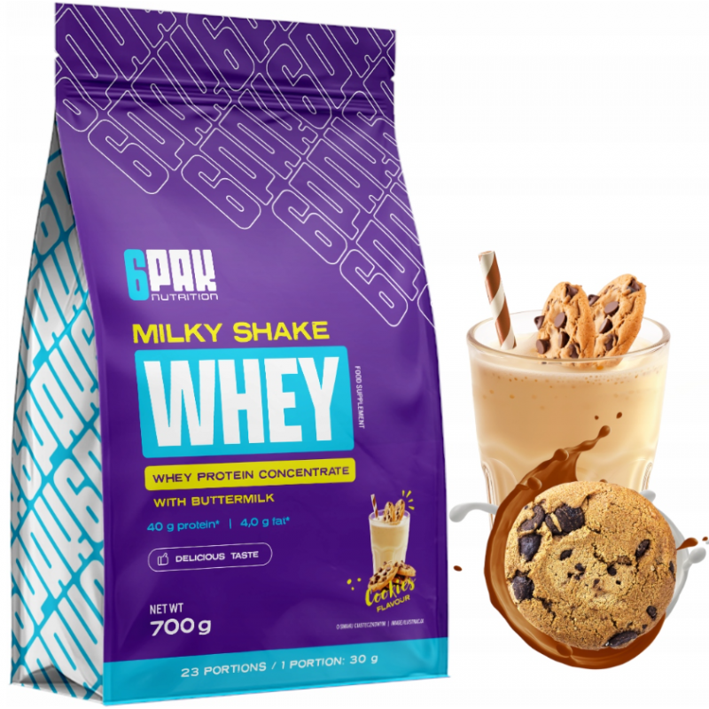 6PAK MILKY SHAKE WHEY "cookies", 700g 6PAK MILKY SHAKE WHEY "cookies", 700g