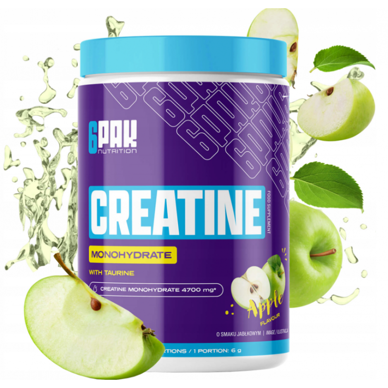 6PAK CREATINE MONOHYDRATE, apple - 500g 6PAK CREATINE MONOHYDRATE, apple - 500g