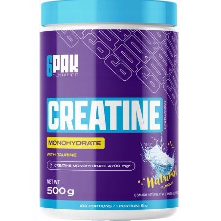 6pak kreatīna monohidrāts, dabisks - 500g