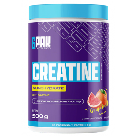6pak kreatīna monohidrāts, greipfrūts - 500g