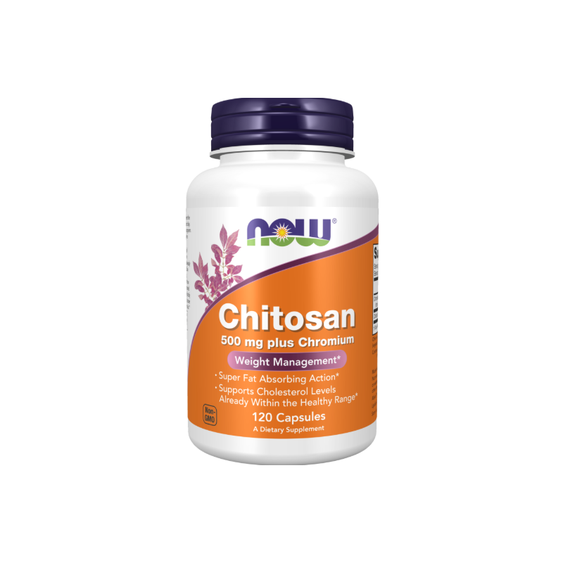 NOW FOODS Chitosan, 500 mg + Chromium — N120 NOW FOODS Chitosan, 500 mg + Chromium — N120