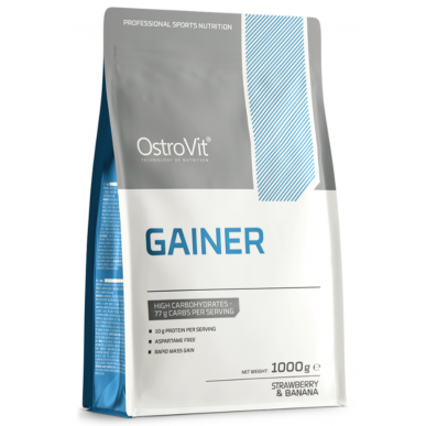OSTROVIT Гейнер клубника и банан - 1000 г – низкокалорийный продукт от Ostrovit, купить в SportFit