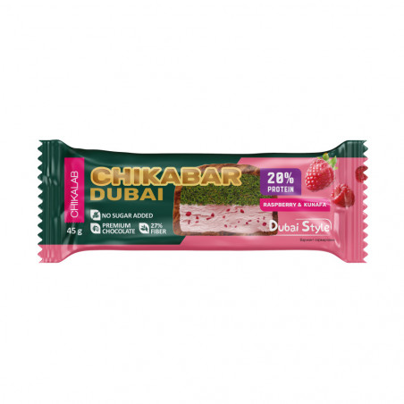CHIKALAB DUBAI Proteiinibatoon "Vaarikas ja kunafa", 45 g