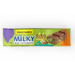 SNAQ Fabriq Dubai piena šokolāde - Pistachio un Kunafa, 34 g