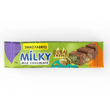 SNAQ Fabriq Dubai piena šokolāde - Pistachio un Kunafa, 34 g