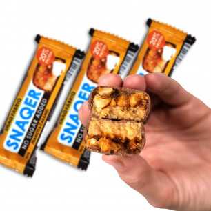 Snaq fabriq -proteiini Bathon Snaqer "Maapähkinät ja karamelli", 50 g