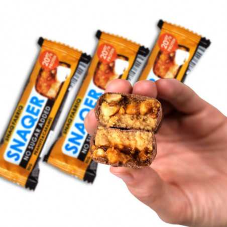 SNAQ FABRIQ Protein Bathon SNAQer "zemesrieksti un karamele", 50 g