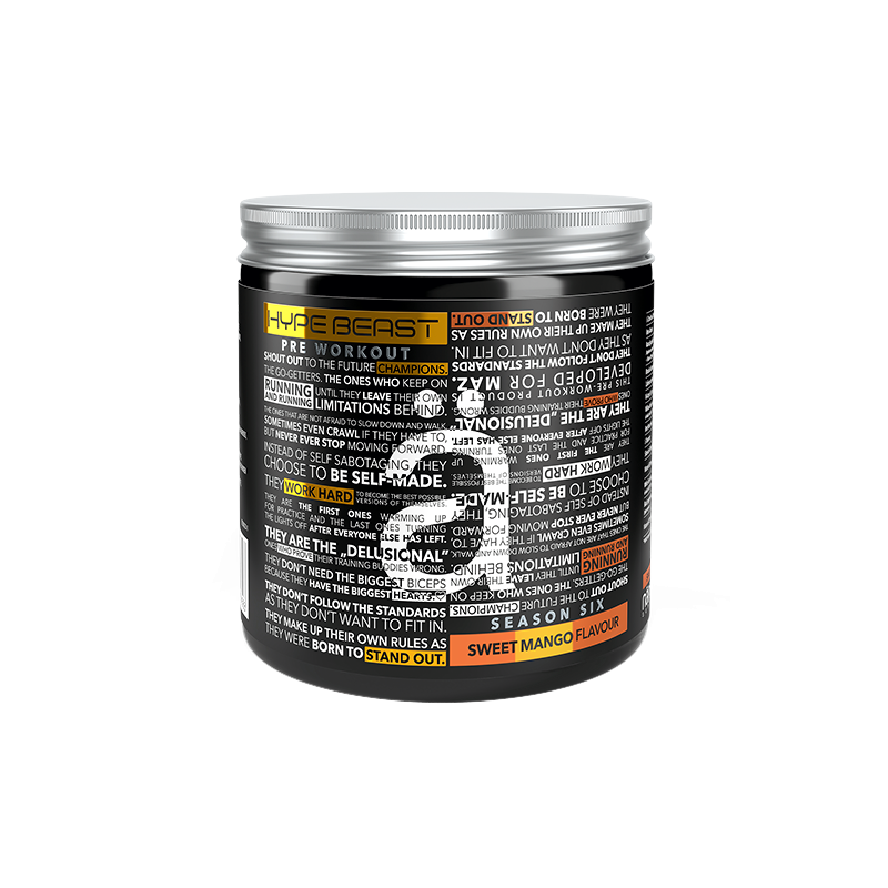 Pirms-treniņa komplekss HYPE Beast – Salda mango, 320 g
