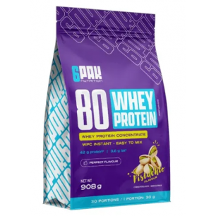 6PAK 80 WHEY PROTEIN, pistaatsia - 908 g