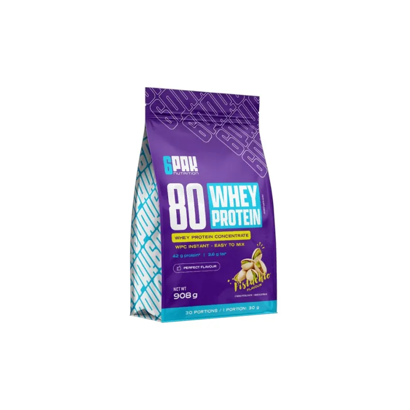 6PAK 80 WHEY PROTEIN, pistachio - 908g