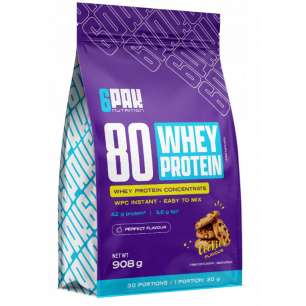 6PAK 80 WHEY PROTEIN, küpsised - 908grammi
