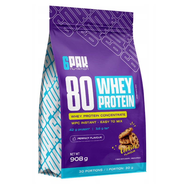 6PAK 80 WHEY PROTEIN, печенье - 908 грамм
