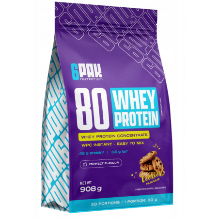 6PAK 80 WHEY PROTEIN, küpsised - 908grammi