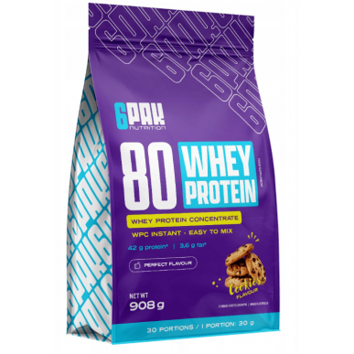 6PAK 80 WHEY PROTEIN, печенье - 908 грамм – низкокалорийный продукт от 6PAK Nutrition, купить в SportFit