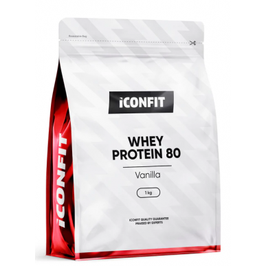 Whey Protein 80 Сывороточный протеин, ваниль, 1 кг – низкокалорийный продукт от ICONFIT, купить в SportFit