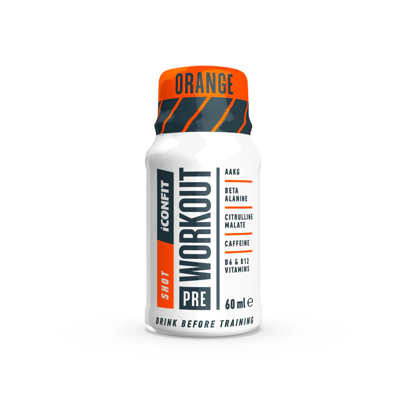Pre-Workout Eeltreeningu shot, apelsin, 60 ml