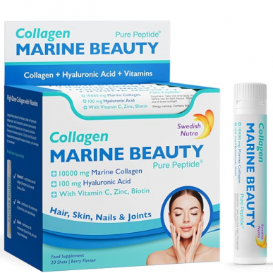Kolagēna Marine Beauty šots, 25 ml – madala kalorsusega toode firmalt Swedish Nutra, osta SportFit-ist