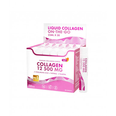 Marine Collagen, 12500 mg, shot – 25 ml – low-calorie product from Swedish Nutra, buy in SportFit