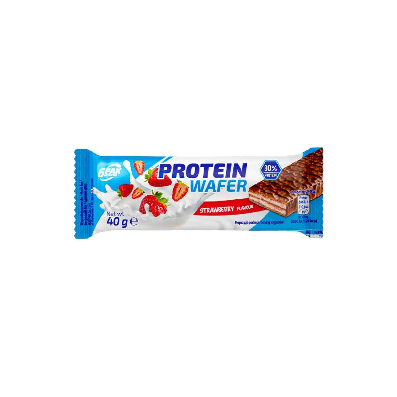 Proteīna vafelis – zemenes, 40 g