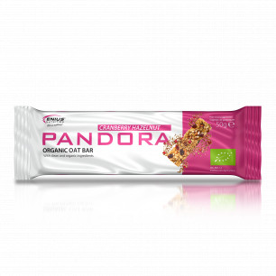 PANDORA Organic kaerabatoon, jõhvikas-sarapuu pähkel, 50 g
