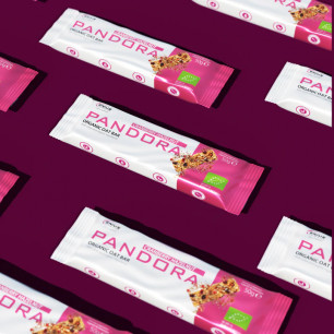PANDORA Organic kaerabatoon, jõhvikas-sarapuu pähkel, 50 g