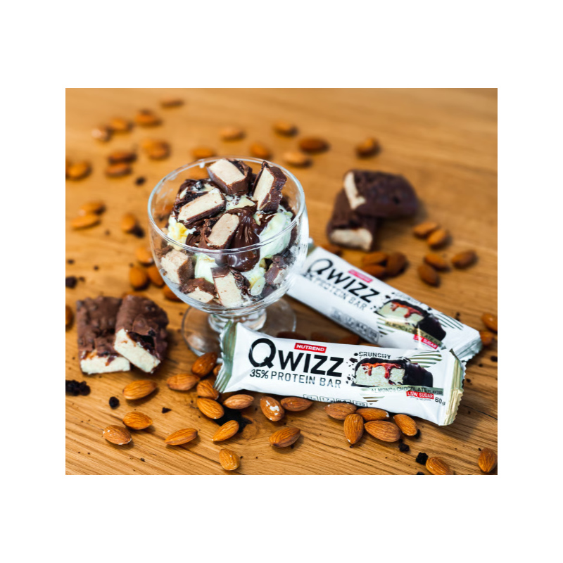 QWIZZ Protein bar, almond+chocolate, 60 g QWIZZ Protein bar, almond+chocolate, 60 g