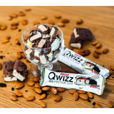 QWIZZ Protein bar, almond+chocolate, 60 g – low-calorie product from NUTREND, buy in SportFit