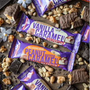 DELICIOUS BAR, zemesriekstu sviests-karamele, 50 g