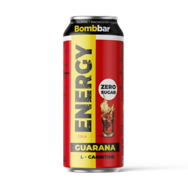 Gāzēts dzēriens L-karnitīns ar guarānu – kola, 450 ml – madala kalorsusega toode firmalt Bombbar, osta SportFit-ist