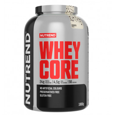 WHEY CORE, 1800 g, cookies – madala kalorsusega toode firmalt NUTREND, osta SportFit-ist