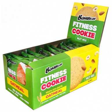 Bombbar Fitness Cookie Oatmeal - pähkinä -seos, 40 g – madala kalorsusega toode firmalt Bombbar, osta SportFit-ist